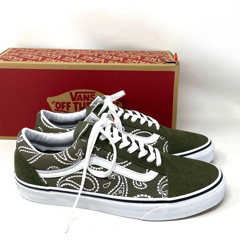 VANS Old Skool Low Top Green Men’s Suede Canvas Skate Sneakers Size VN0A5KRFB0F - Picture 1 of 11